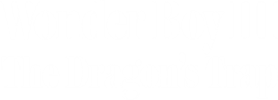 Wonder Boy III: The Dragon's Trap - Clear Logo Image