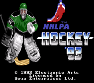 NHLPA Hockey 93 - Screenshot - Game Title Image