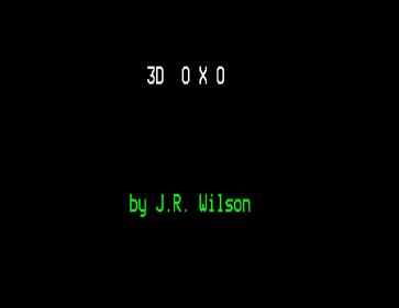 3D O X O - Screenshot - Game Title Image