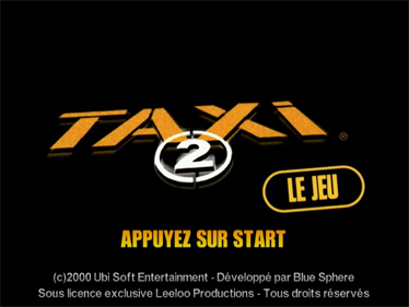 Taxi 2: Le Jeu - Screenshot - Game Title Image