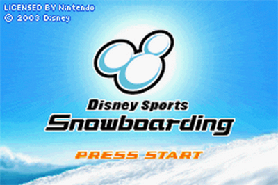 Disney Sports: Snowboarding - Screenshot - Game Title Image