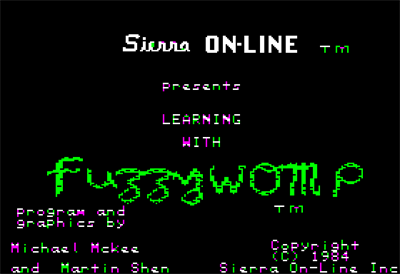 Learning with Fuzzywomp - Screenshot - Game Title Image