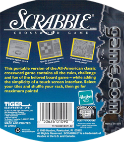 Scrabble - Box - Back Image