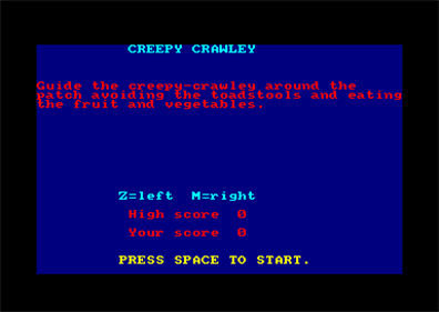 Creepy Crawley - Screenshot - Game Select Image