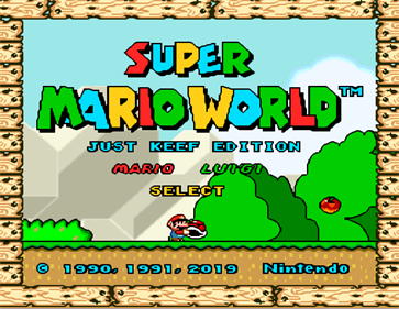 Super Mario World: Just Keef Edition - Screenshot - Game Title Image