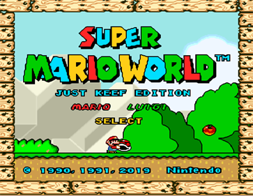 Super Mario World: Just Keef Edition - Screenshot - Game Select Image