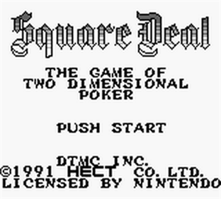 Square Deal: The Game of Two-Dimensional Poker - Screenshot - Game Title Image