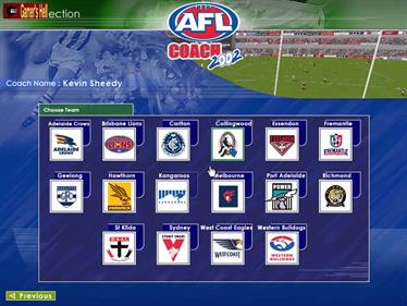 Kevin Sheedy's AFL Coach 2002 - Screenshot - Game Select Image