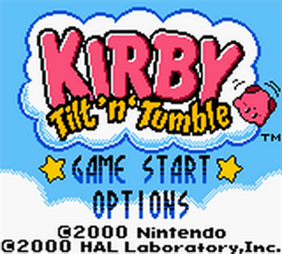 Kirby Tilt 'n' Tumble - Screenshot - Game Title Image