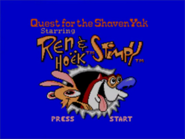 Quest for the Shaven Yak starring Ren Hoëk & Stimpy - Screenshot - Game Title Image
