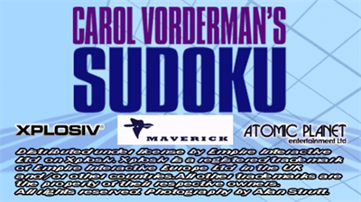 Carol Vorderman's Sudoku - Screenshot - Game Title Image