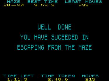 3-D Maze (J.A. Steele) - Screenshot - Game Over Image