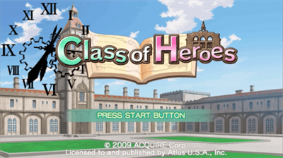 Class of Heroes - Screenshot - Game Title Image