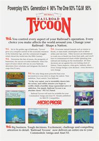 Sid Meier's Railroad Tycoon - Advertisement Flyer - Front Image