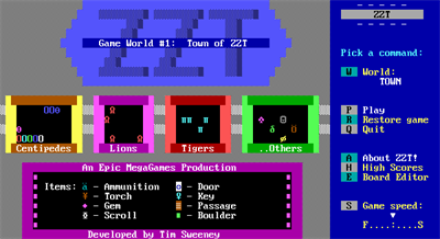 ZZT - Screenshot - Game Title Image