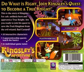 Kingsley's Adventure - Box - Back Image