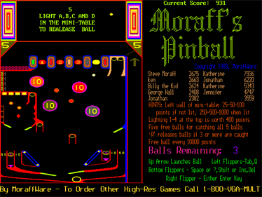 Moraff's Pinball - Screenshot - Gameplay Image