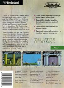 The Battle of Olympus - Box - Back Image