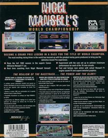 Nigel Mansell's World Championship - Box - Back Image