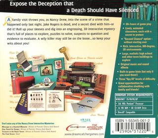 Nancy Drew: Secrets Can Kill - Box - Back Image