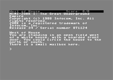 Zork I: The Great Underground Empire - Screenshot - Gameplay Image