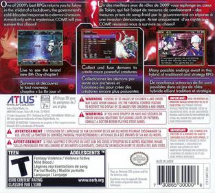 Shin Megami Tensei: Devil Survivor Overclocked - Box - Back Image
