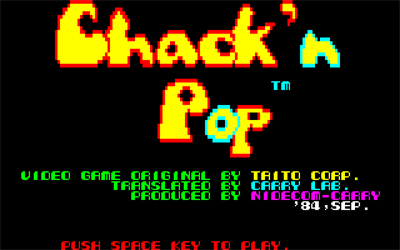 Chack'n Pop - Screenshot - Game Title Image