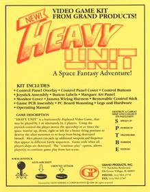 Heavy Unit - Advertisement Flyer - Back Image