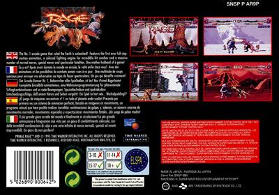 Primal Rage - Box - Back Image