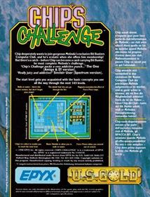 Chip's Challenge - Box - Back Image