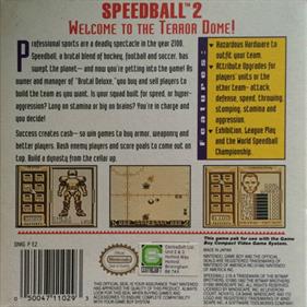 Speedball 2 - Box - Back Image