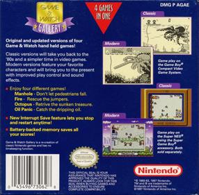 Game & Watch Gallery - Box - Back Image