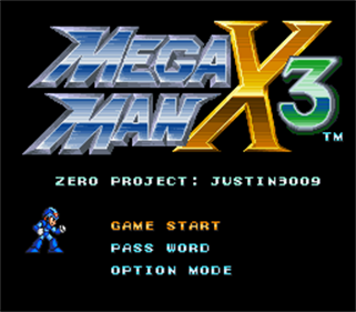 Mega Man X3: Zero Project - Screenshot - Game Title Image