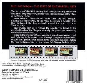 The Last Ninja - Box - Back Image