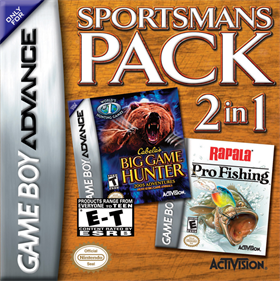 Sportsmans Pack 2 in 1: Cabela's Big Game Hunter and Rapala Pro Fishing - Box - Front Image