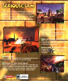 Serious Sam: The First Encounter - Box - Back Image