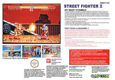 Street Fighter II - Box - Back Image