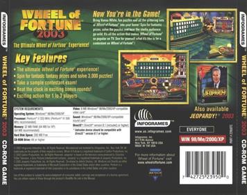 Wheel of Fortune 2003 - Box - Back Image