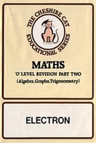 Maths 'o' Level Revision Part 2: Algebra, Graphs, Trigonometry - Box - Front Image