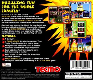 Tecmo Stackers - Box - Back Image