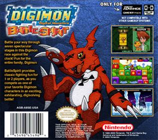Digimon Battle Spirit - Box - Back Image