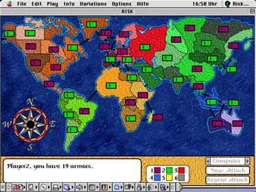 The Computer Edition of Risk: Deluxe: The World Conquest Game - Screenshot - Gameplay Image