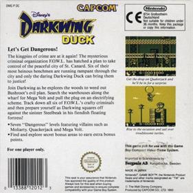 Disney's Darkwing Duck - Box - Back Image