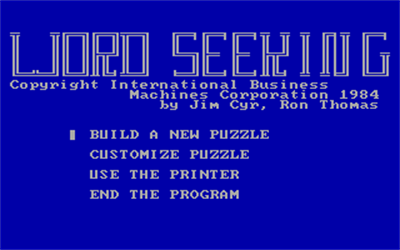 Word Seeking - Screenshot - Game Title Image