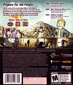 Fallout 3 - Box - Back Image