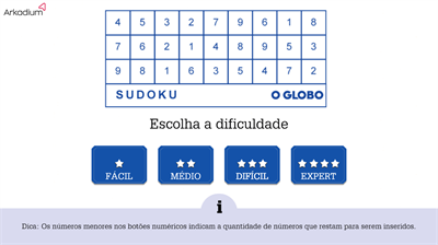 Sudoku: O Globo - Screenshot - Game Select Image