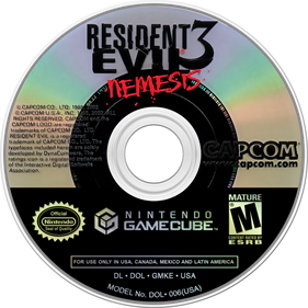 Resident Evil 3: Nemesis - Disc Image