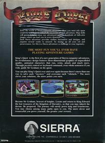 King's Quest - Box - Back Image