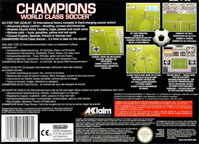 Champions: World Class Soccer - Box - Back Image