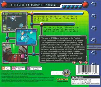 Mega Man X5 - Box - Back Image